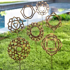 Plow & Hearth Garden Stakes>Chakra Planter Stake, Loving
