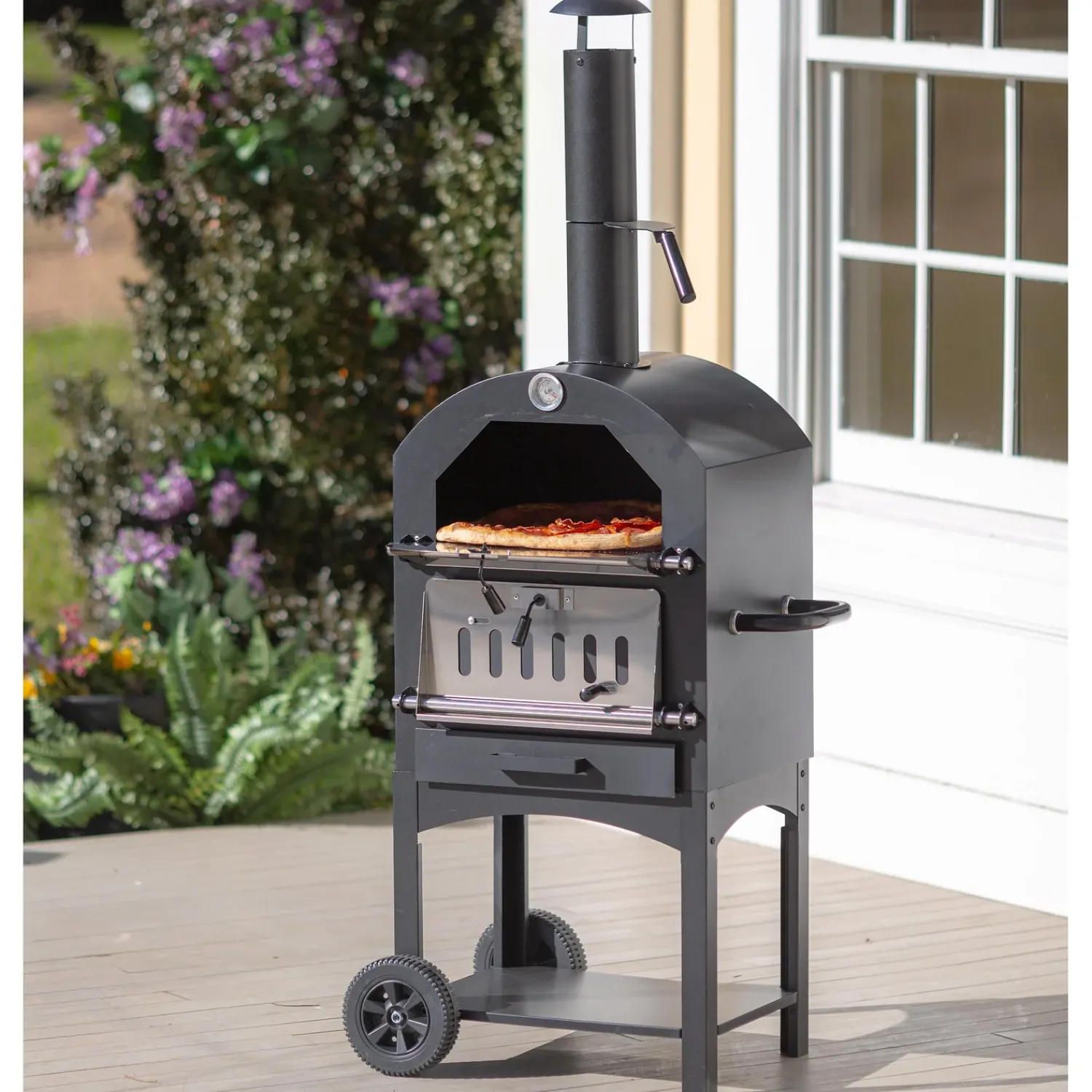 Plow & Hearth Pizza Ovens|Wood Burning Fire Pits>Charcoal Grill/Oven