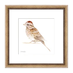 Plow & Hearth Wall Art>Chipping Sparrow Framed Wall Art Painting