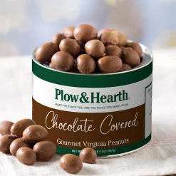 Plow & Hearth Gourmet Snacks & Nuts>Chocolate-Covered Virginia Peanuts, 20 oz. Resealable Tin