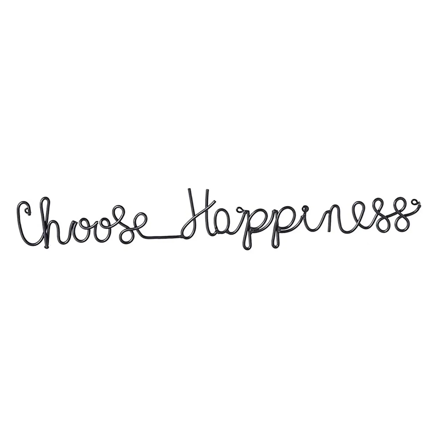 Plow & Hearth Wall Art>Choose Happiness Metal 3D Wall Art