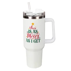 Plow & Hearth Travel Cups>Christmas Vacation Canyon Cup w/ Straw, This Is As Merry As I Get, 40oz