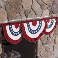 Plow & Hearth Bunting & Banners>Classic American Flag Fireplace Mantel Bunting