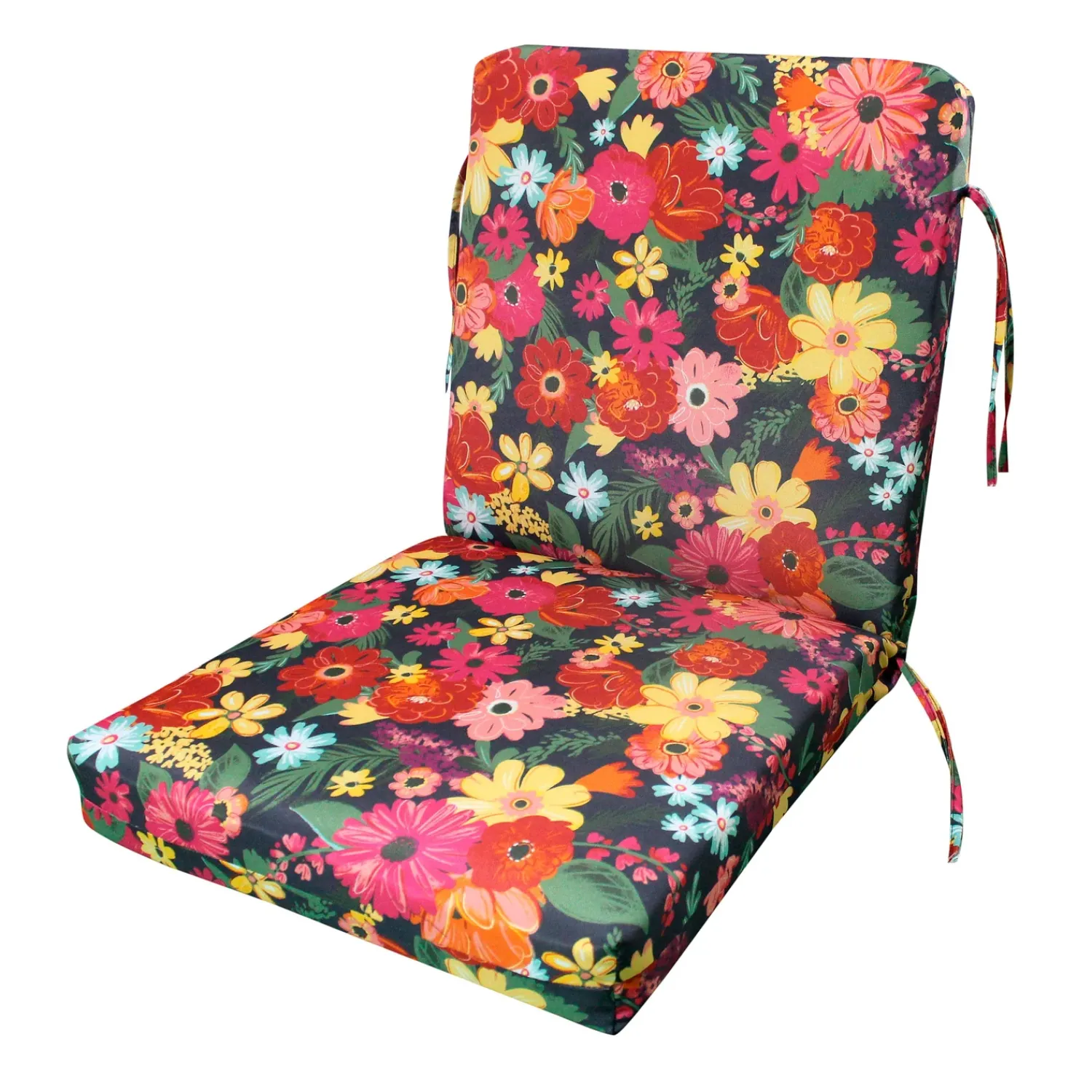 Plow & Hearth Furniture Cushions>Classic Club Cushion with Ties