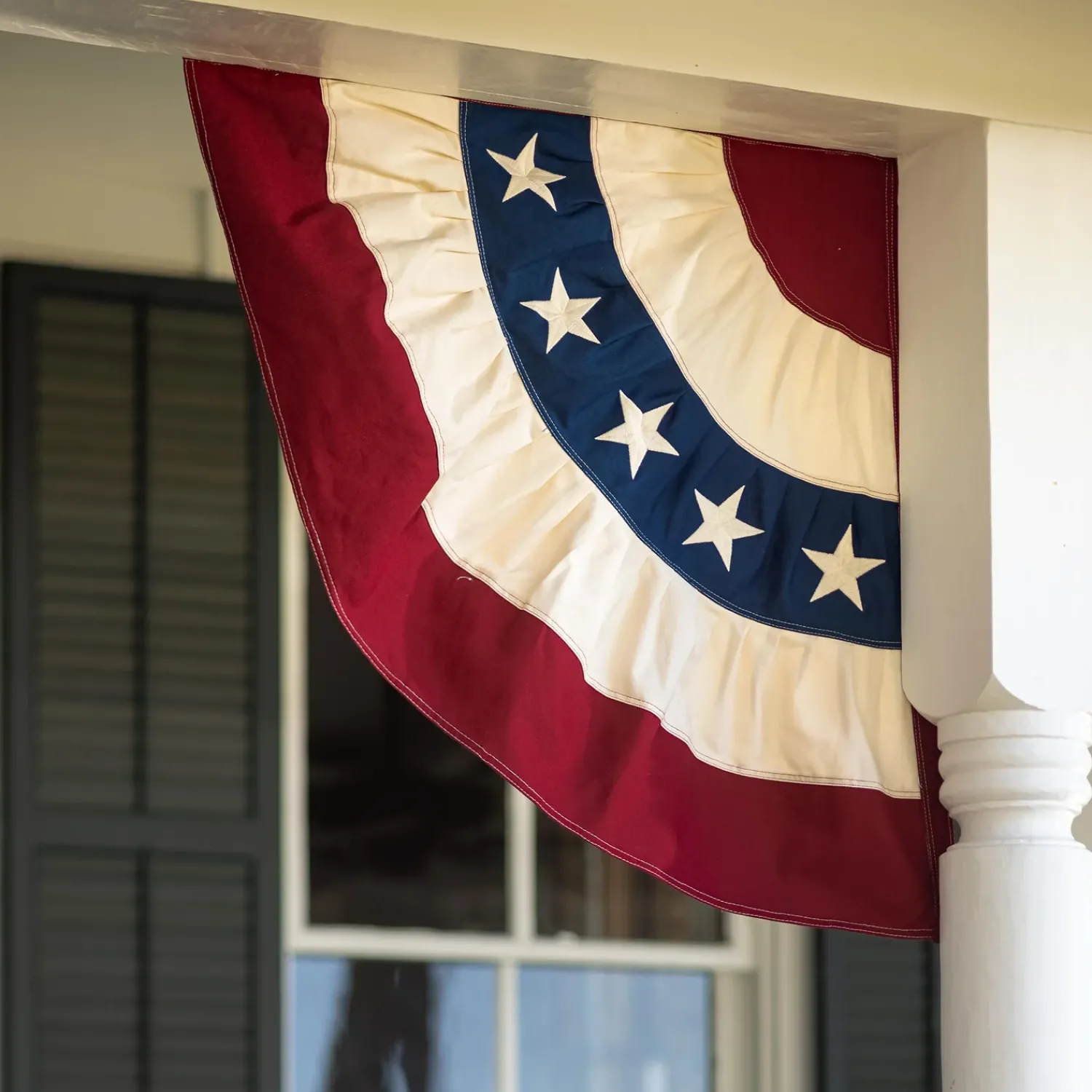 Plow & Hearth Bunting & Banners>Classic Cotton Half Bunting, Set of 2