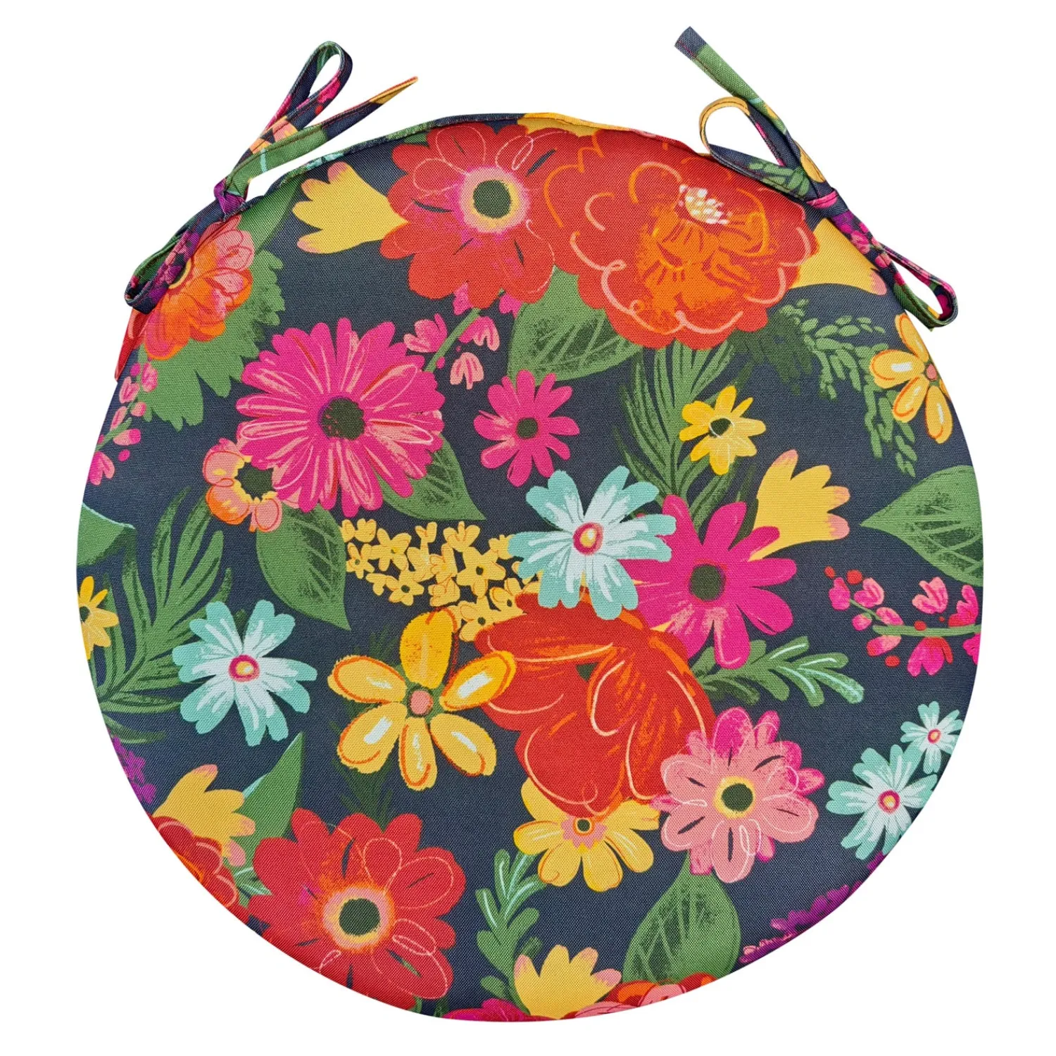 Plow & Hearth Furniture Cushions>Classic Round Chair Cushion with Ties