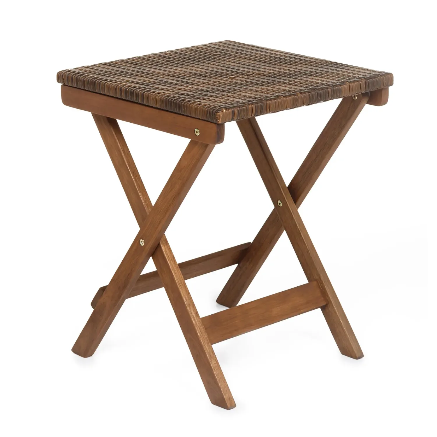 Plow & Hearth Outdoor Side Tables>Claytor Folding Eucalyptus Outdoor Side Table