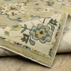 Plow & Hearth Area Rugs>Clover Hill Flowers Polypropylene Rug, 3'3" x 5'