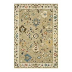 Plow & Hearth Area Rugs>Clover Hill Flowers Polypropylene Rug, 3'3" x 5'