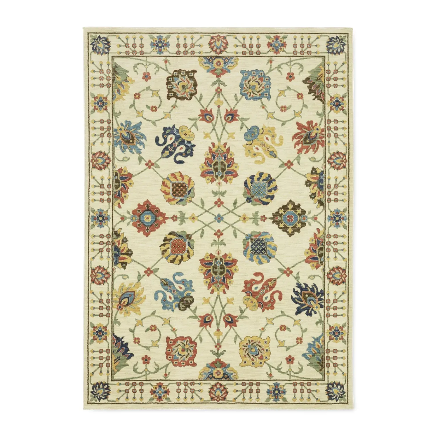 Plow & Hearth Area Rugs>Clover Hill Gems Polypropylene Rug, 3'3" x 5'