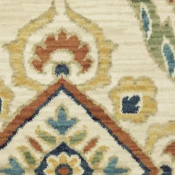 Plow & Hearth Area Rugs>Clover Hill Meadow Polypropylene Rug, 6'7" x 9'6" Ivory/Multi