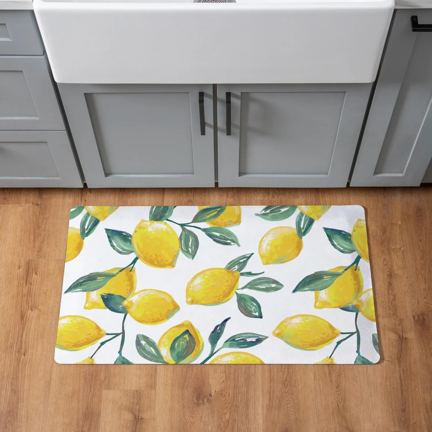 Plow & Hearth Anti-Fatigue Mats|Anti-Fatigue Mat>Coastal Citrus Fabric Anti-Fatigue Floor Mat
