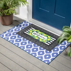 Plow & Hearth Washable Mats>Coastal Citrus Washable Layering Mat