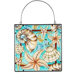 Plow & Hearth Wall Art>Coastal Stained Glass Wall Art