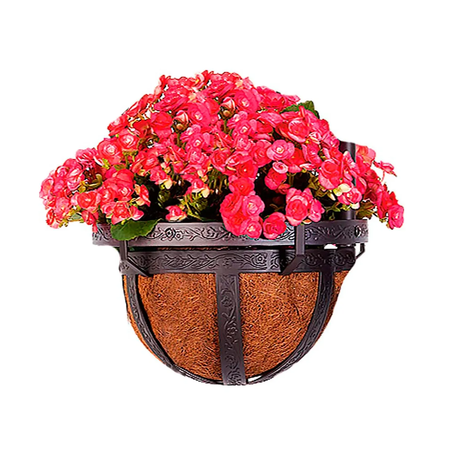 Plow & Hearth Planters & Plant Stands|Arbors & Trellises>Coco-Lined Basket Planter For 8' Steel Garden Obelisk Bronze