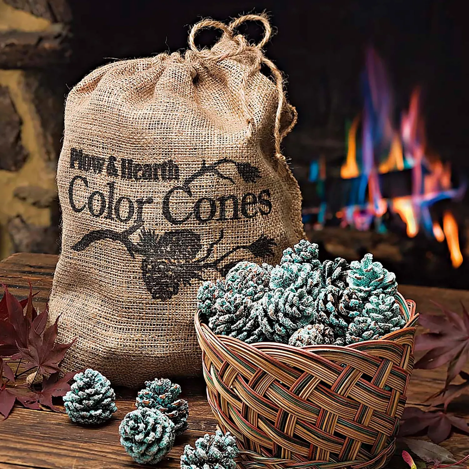 Plow & Hearth Fire Starters & Fatwood>Color-Changing Fireplace Color Cones, 5 lb. Bag