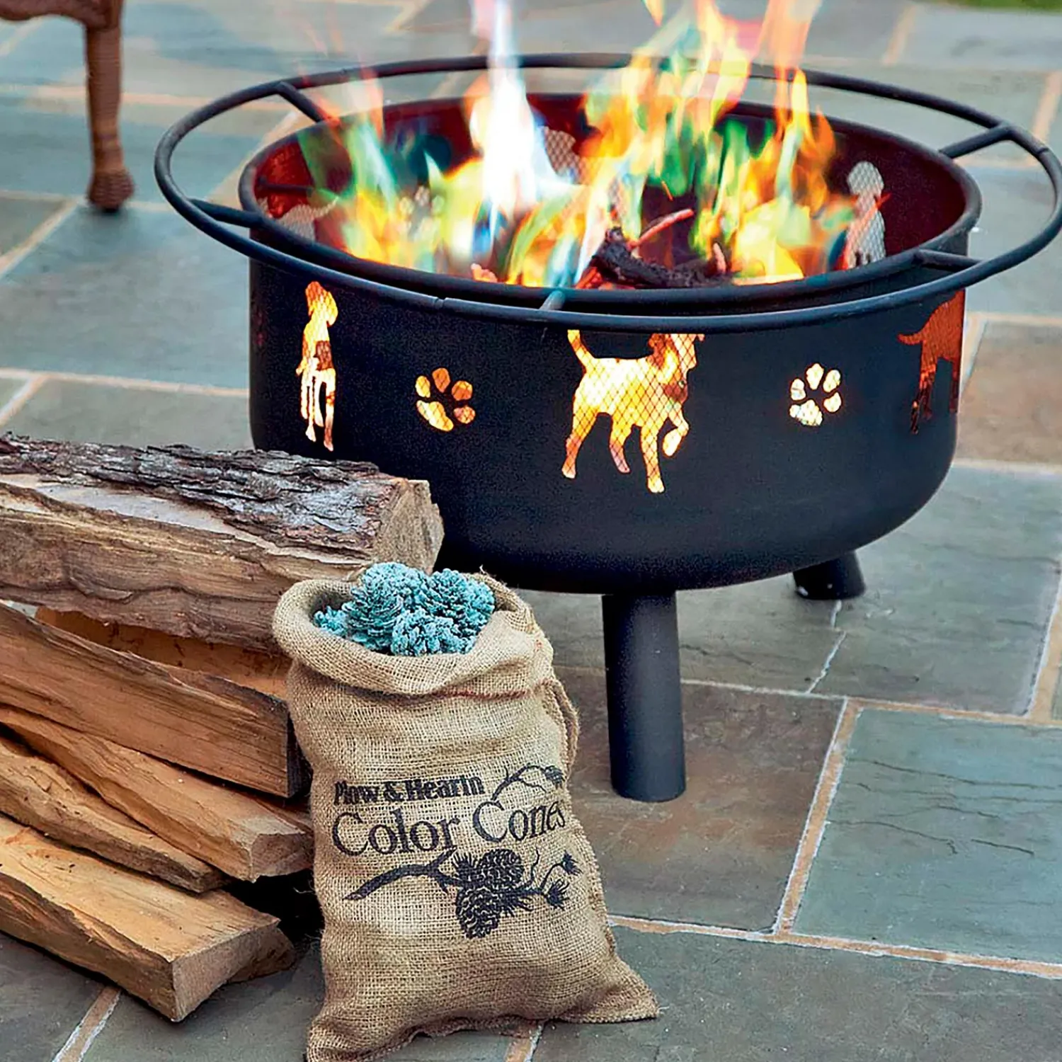 Plow & Hearth Fire Starters & Fatwood>Color-Changing Fireplace Color Cones, 2 lb. Bag