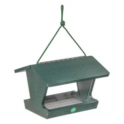 Plow & Hearth Bird Feeders>Colored Recycled Poly-Lumber Hopper-Style Bird Feeder