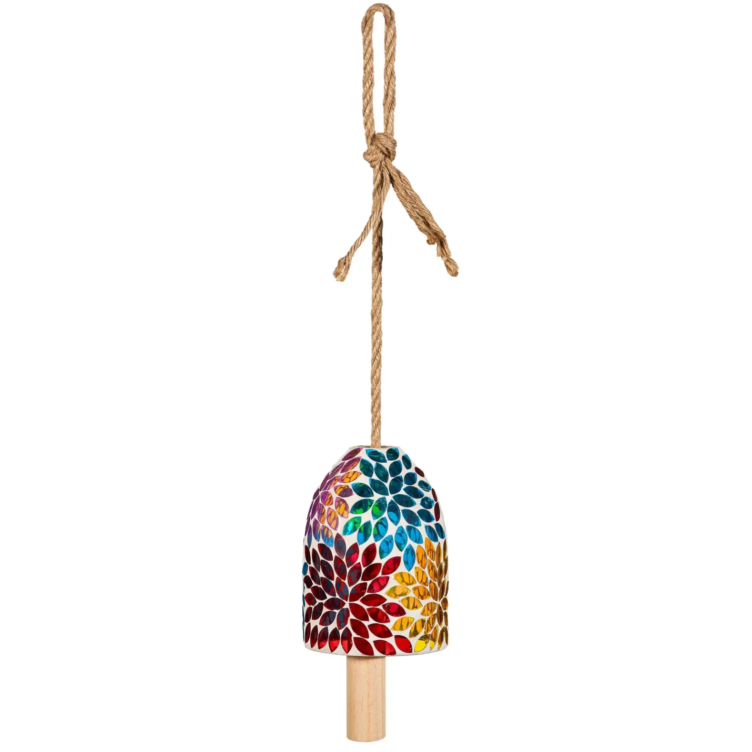 Plow & Hearth Wind Chimes & Mobiles>Colorful Flowers Mosaic Bell