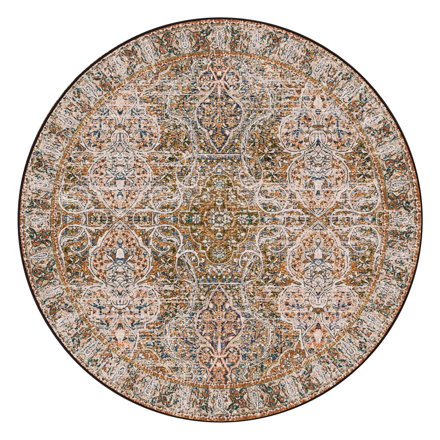 Plow & Hearth Area Rugs>Colton EnduraStran® Rug, 7'7" Round Leather