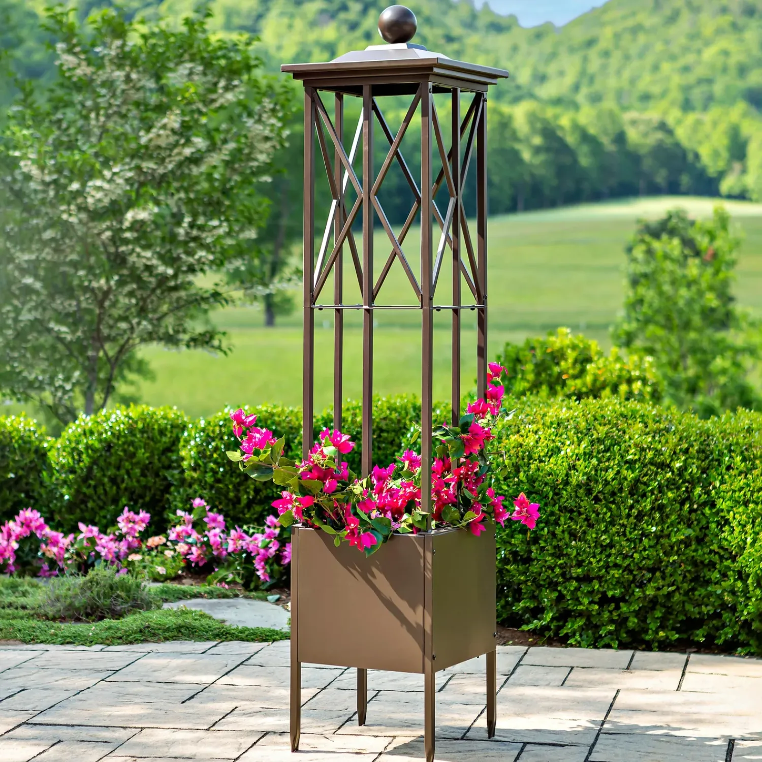 Plow & Hearth Planters & Plant Stands|Arbors & Trellises>Craftsman Obelisk with Planter