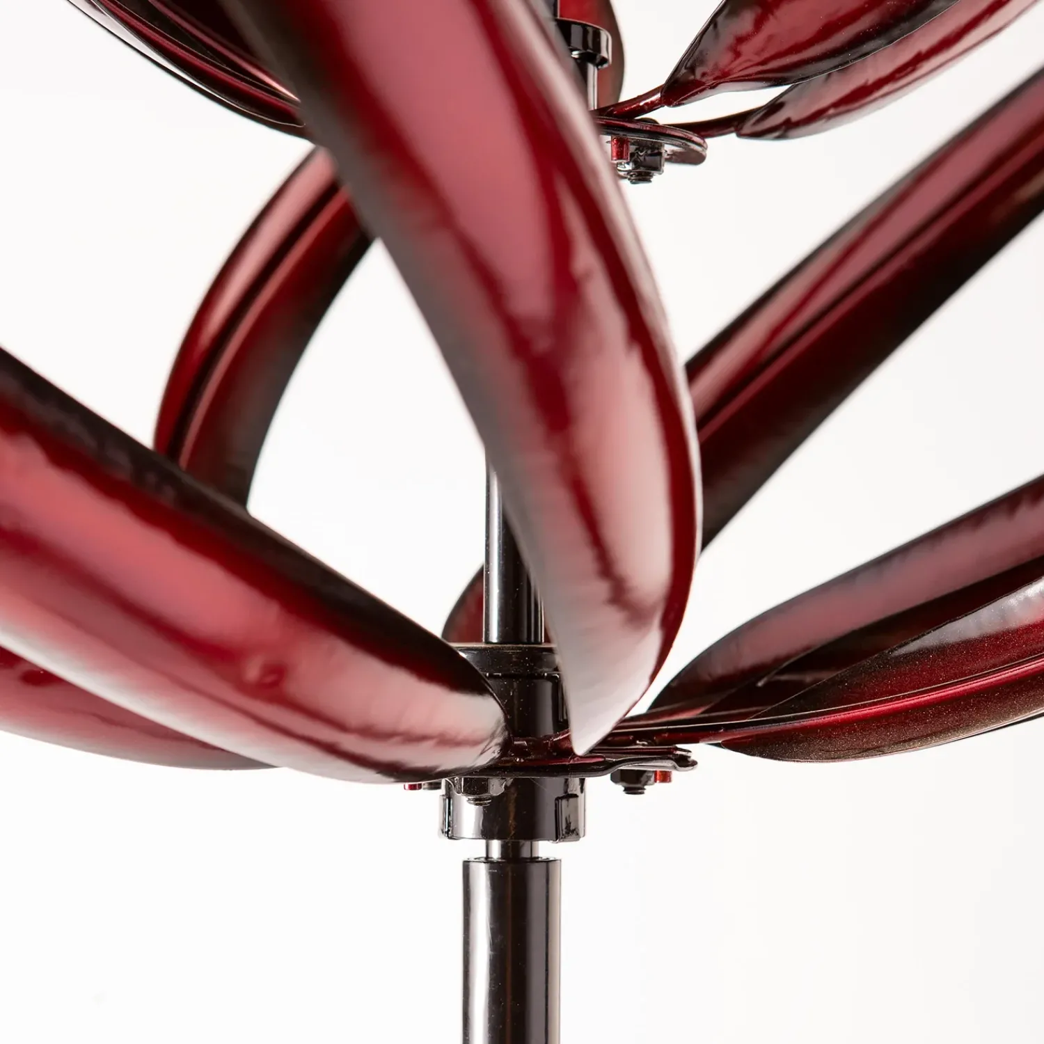 Plow & Hearth Wind Spinners>Crimson Lotus Metal Wind Spinner