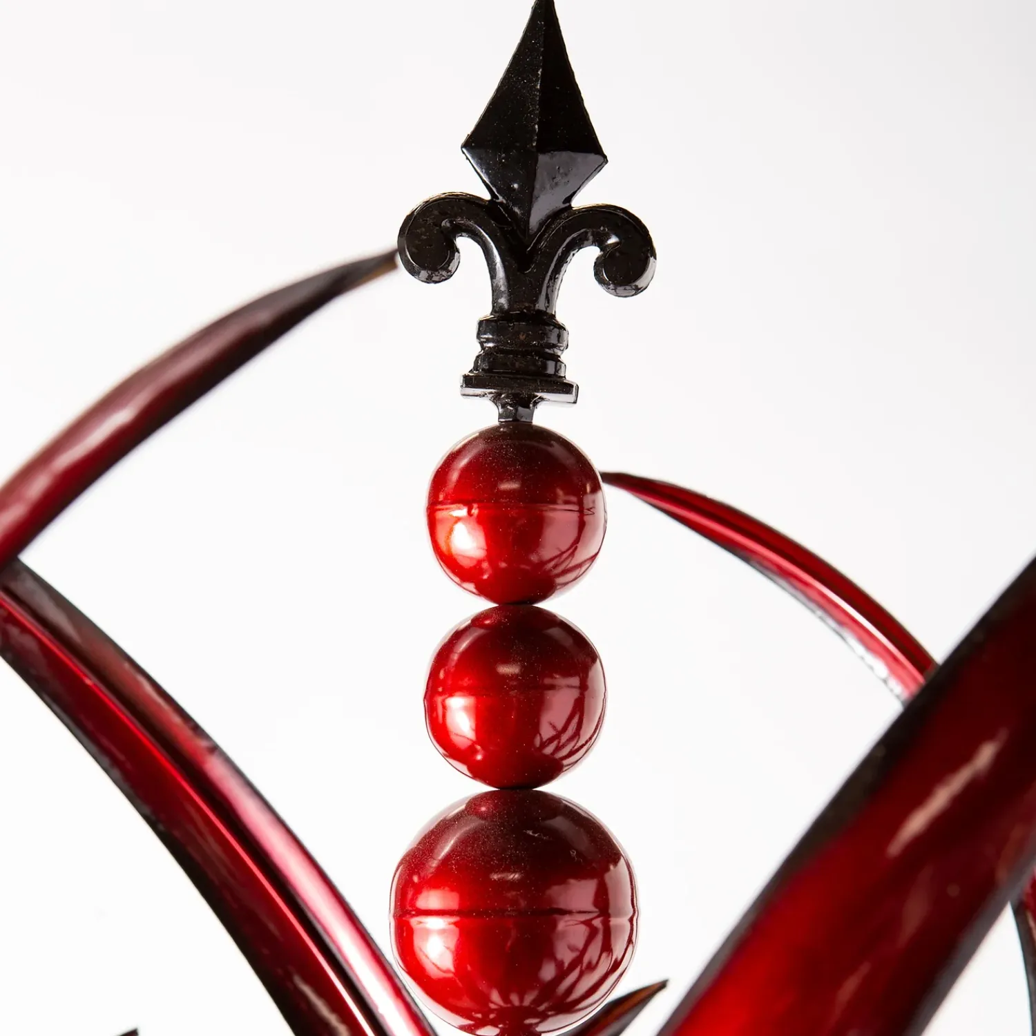 Plow & Hearth Wind Spinners>Crimson Lotus Metal Wind Spinner