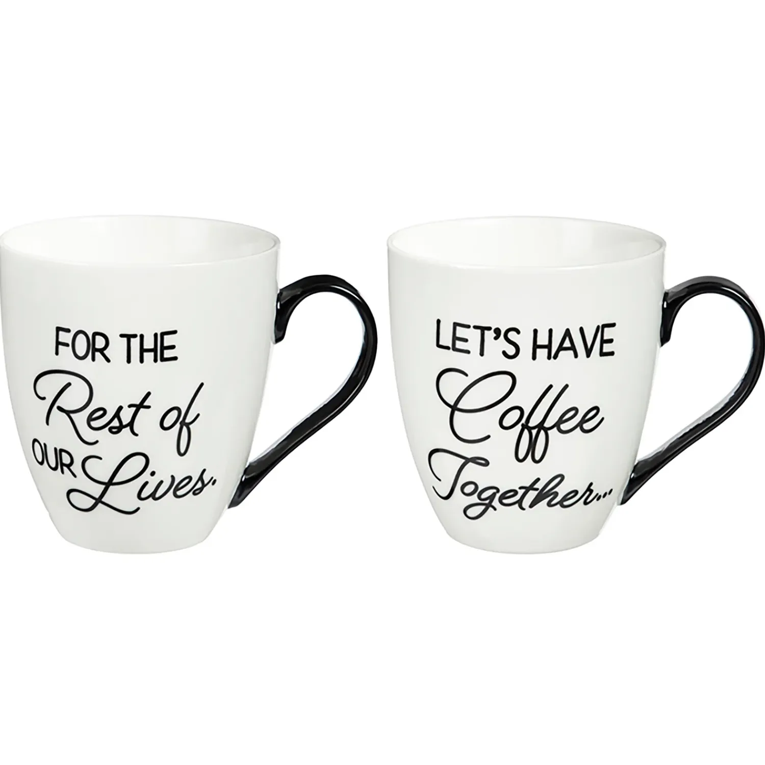 Plow & Hearth Coffee & Tea Cups>Cup O' Java Gift Set, 17 OZ, Let's have Coffee Together for the rest of our lives