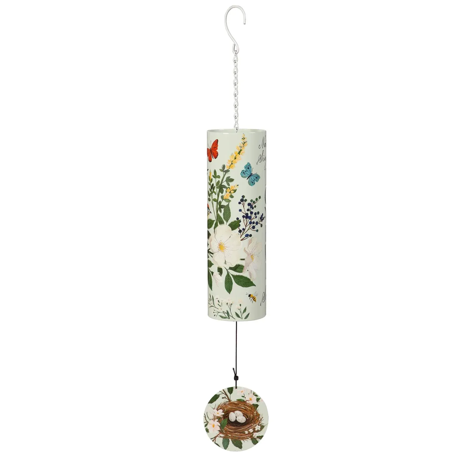 Plow & Hearth Wind Chimes & Mobiles>Cylinder Chime, "Nature Sings a Joyful Song", 36"
