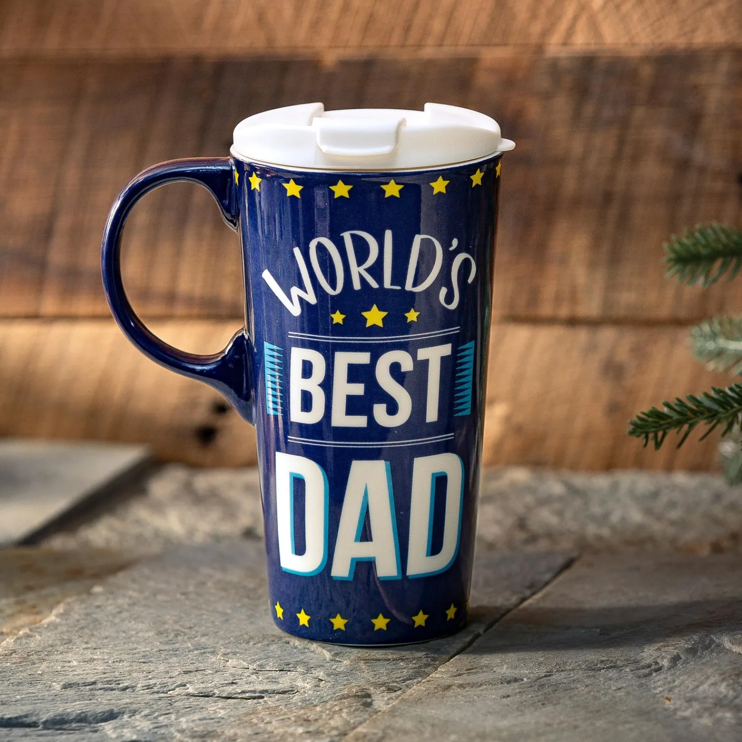 Plow & Hearth Travel Cups>Dad Accolade Ceramic Perfect Cup, 17oz, Gift Box