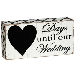 Plow & Hearth Decorative Accents|Wall Art>Days Until Our Wedding Chalkboard Plock