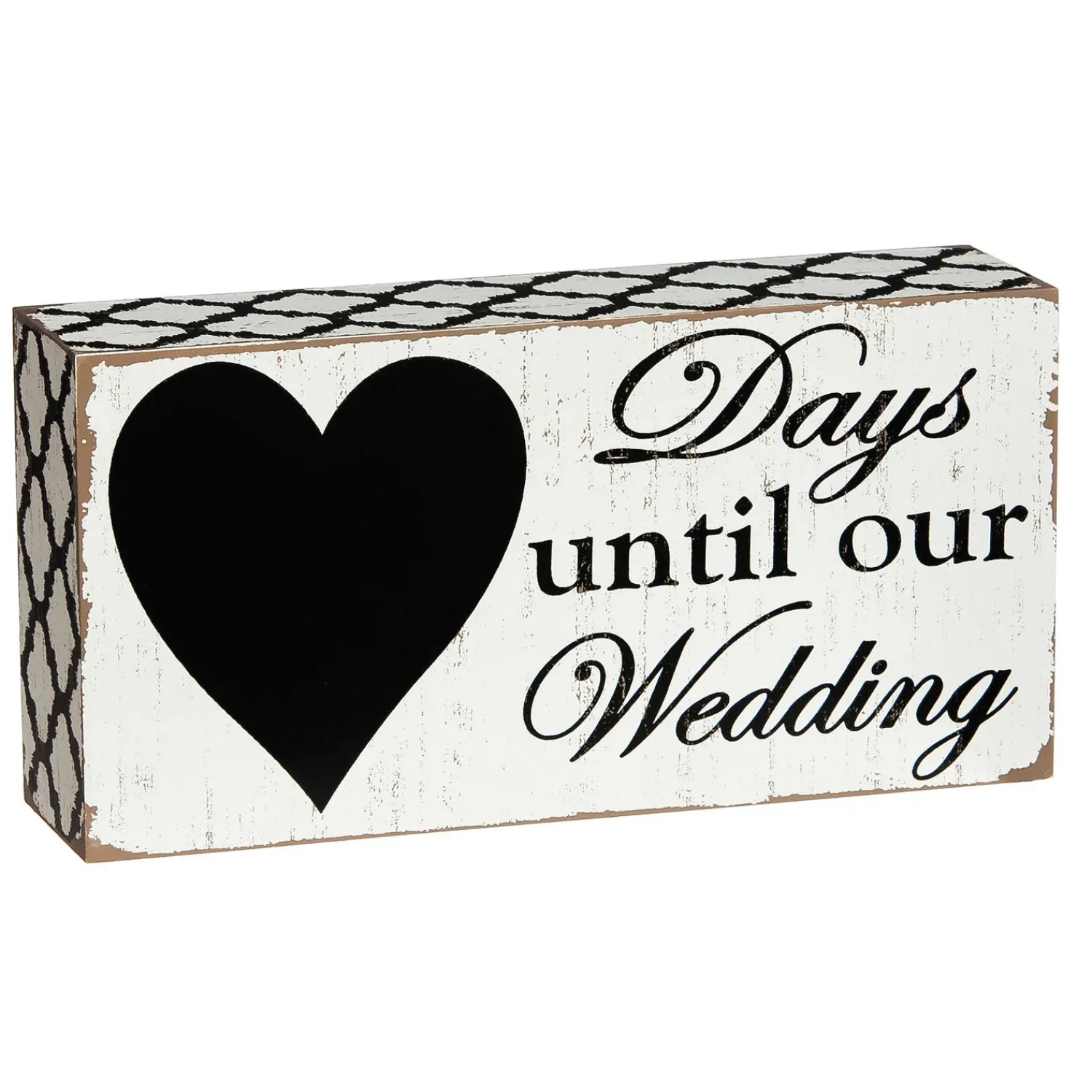 Plow & Hearth Decorative Accents|Wall Art>Days Until Our Wedding Chalkboard Plock