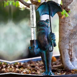 Plow & Hearth Garden Statues>Decorative rain gauge, Frog