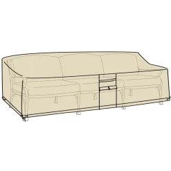 Plow & Hearth Outdoor Clean Up|Outdoor Seating Sets>Deluxe Deep Seat Sofa Cover Tan