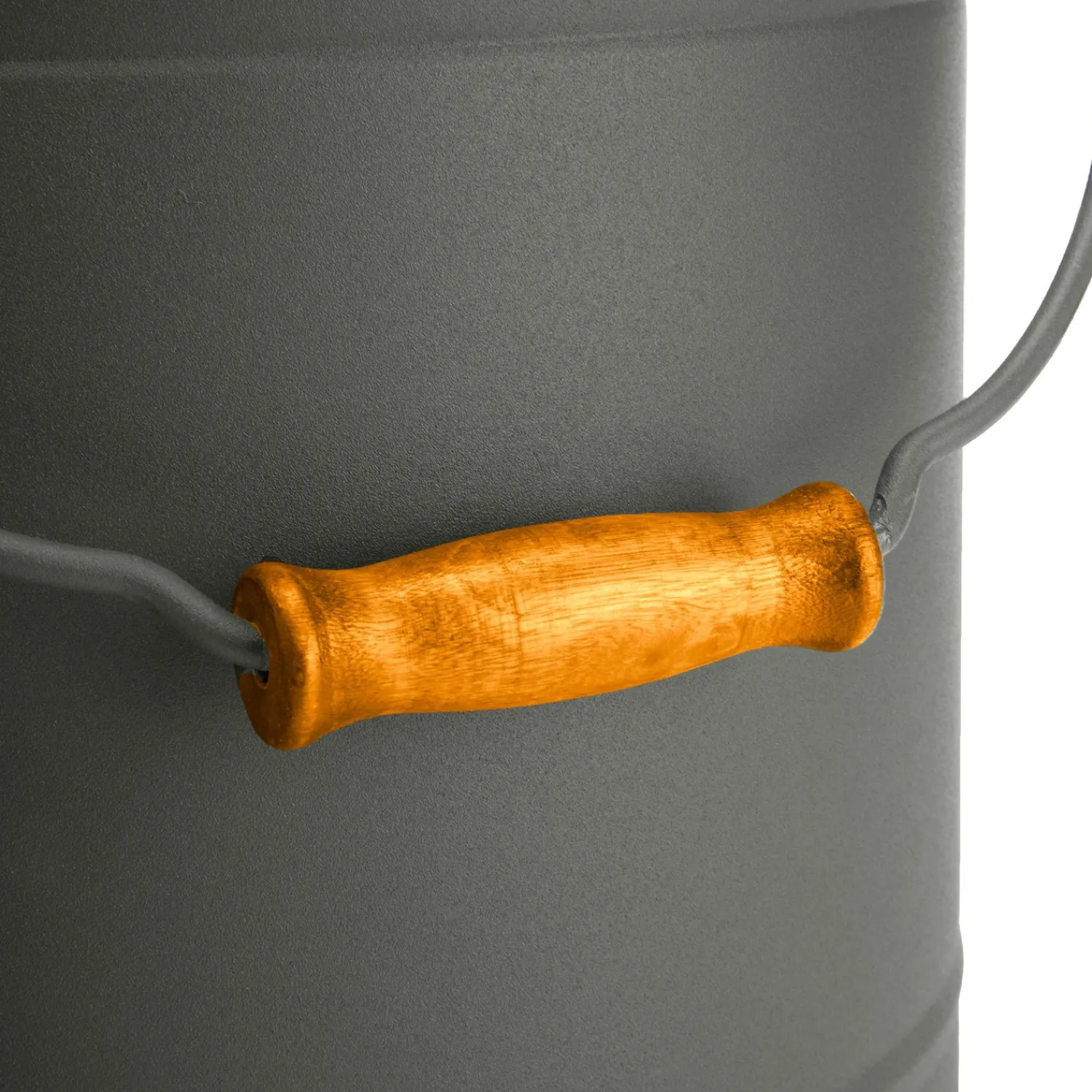 Plow & Hearth Fireplace Maintenance>Deluxe Galvanized Ash Bucket with Handle, Lid and Double-Layer Bottom CharcoalBlack