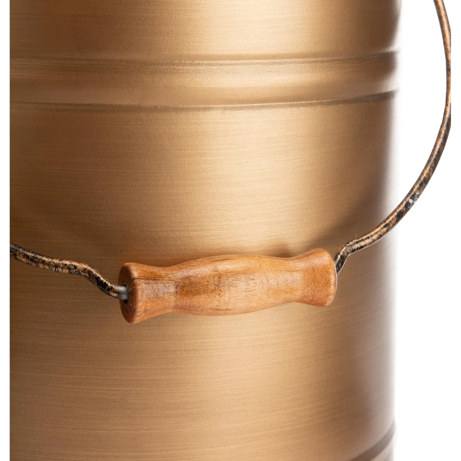 Plow & Hearth Fireplace Maintenance>Deluxe Galvanized Ash Bucket with Handle, Lid and Double-Layer Bottom Copper