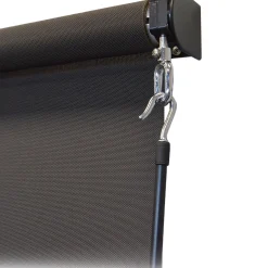 Plow & Hearth Shades & Umbrellas>Deluxe Roll-Up Outdoor Solar Shade with Cordless Crank, 8'W x 8'L