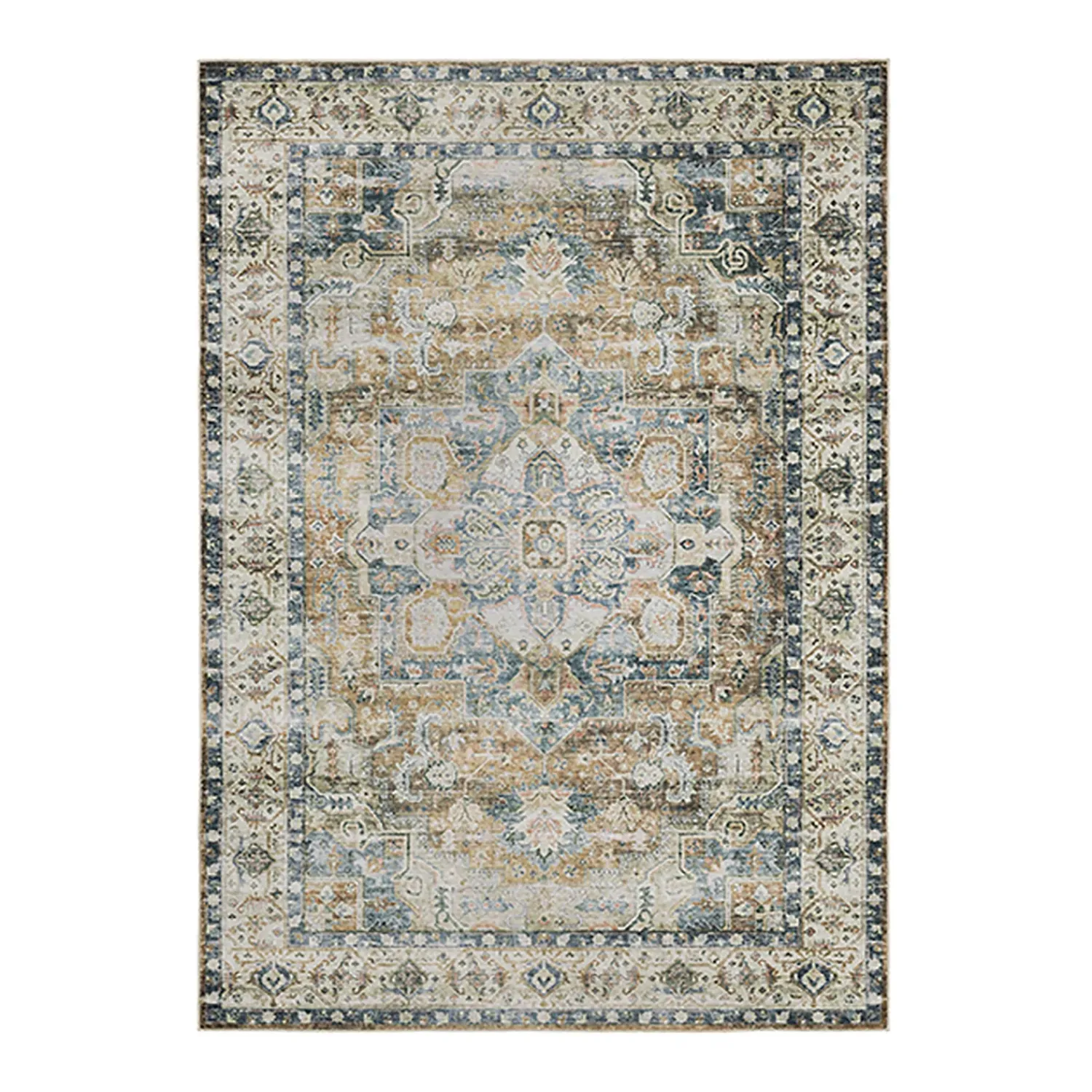 Plow & Hearth Area Rugs>Desmond Autumn Splendor Polyester Rug, 3'6" x 5'6"