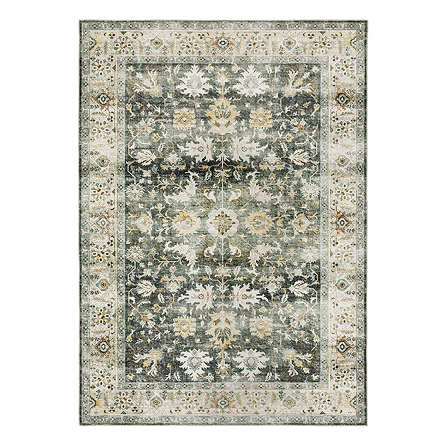 Plow & Hearth Area Rugs>Desmond Winter Splendor Polyester Rug, 5' x 7'