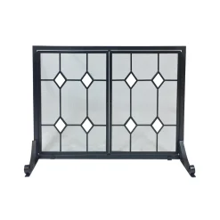 Plow & Hearth Fireplace Screens With Doors>Diamond Glass Fire Screen with Doors