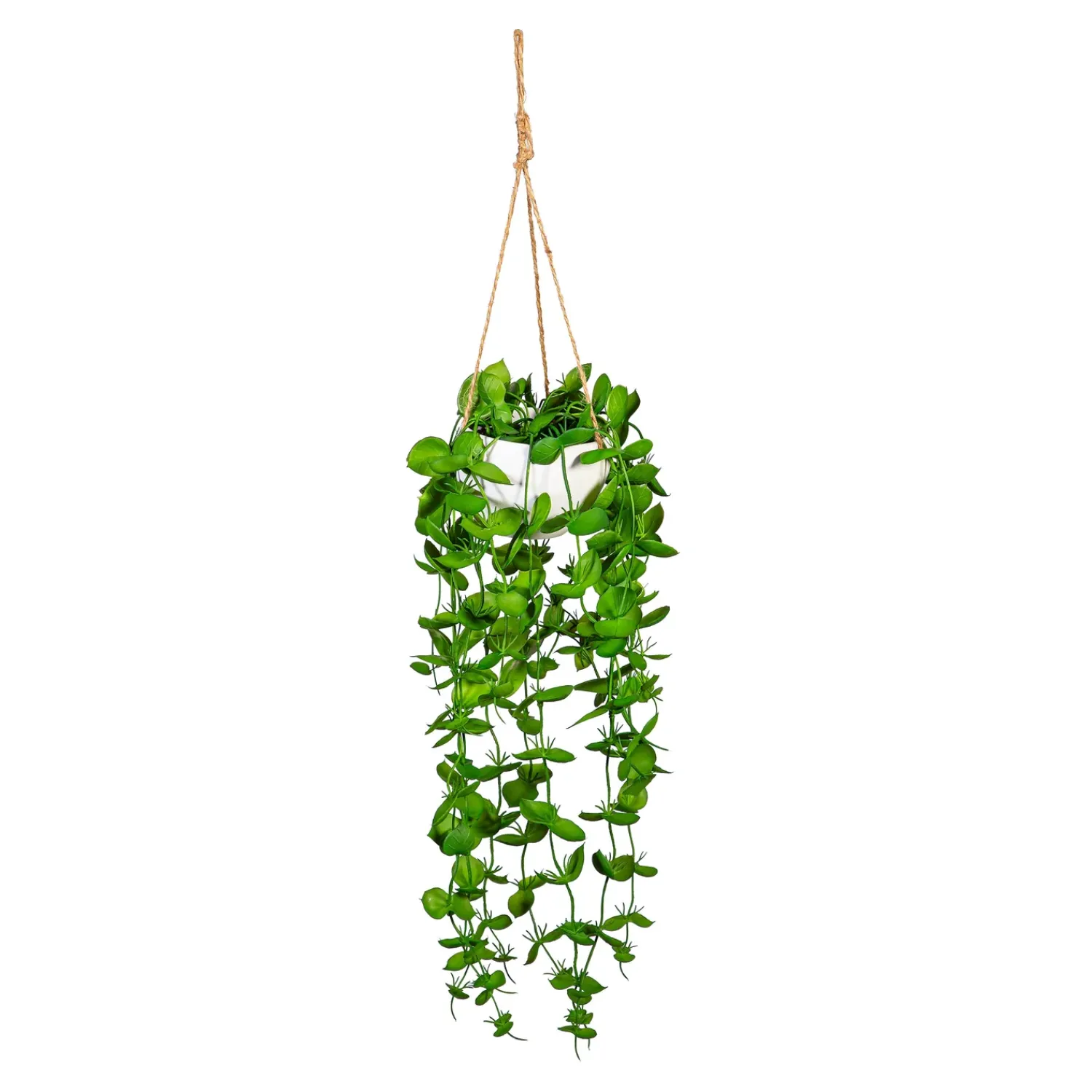 Plow & Hearth Planters & Plant Stands|Faux Flowers & Plants>Dripping Succulent Faux Hanging Plant, 20"L