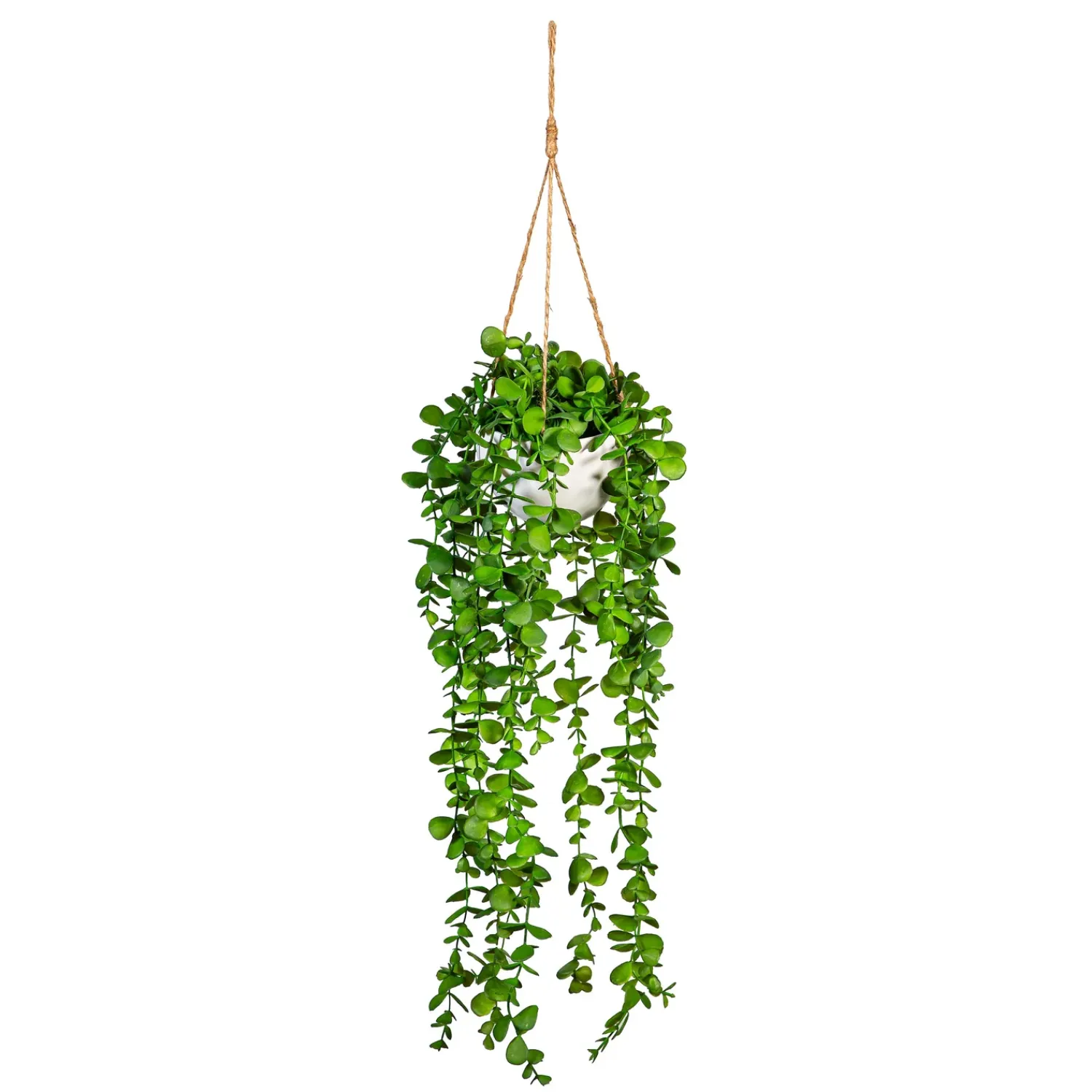 Plow & Hearth Planters & Plant Stands|Faux Flowers & Plants>Dripping Succulent Faux Hanging Plant, 20"L