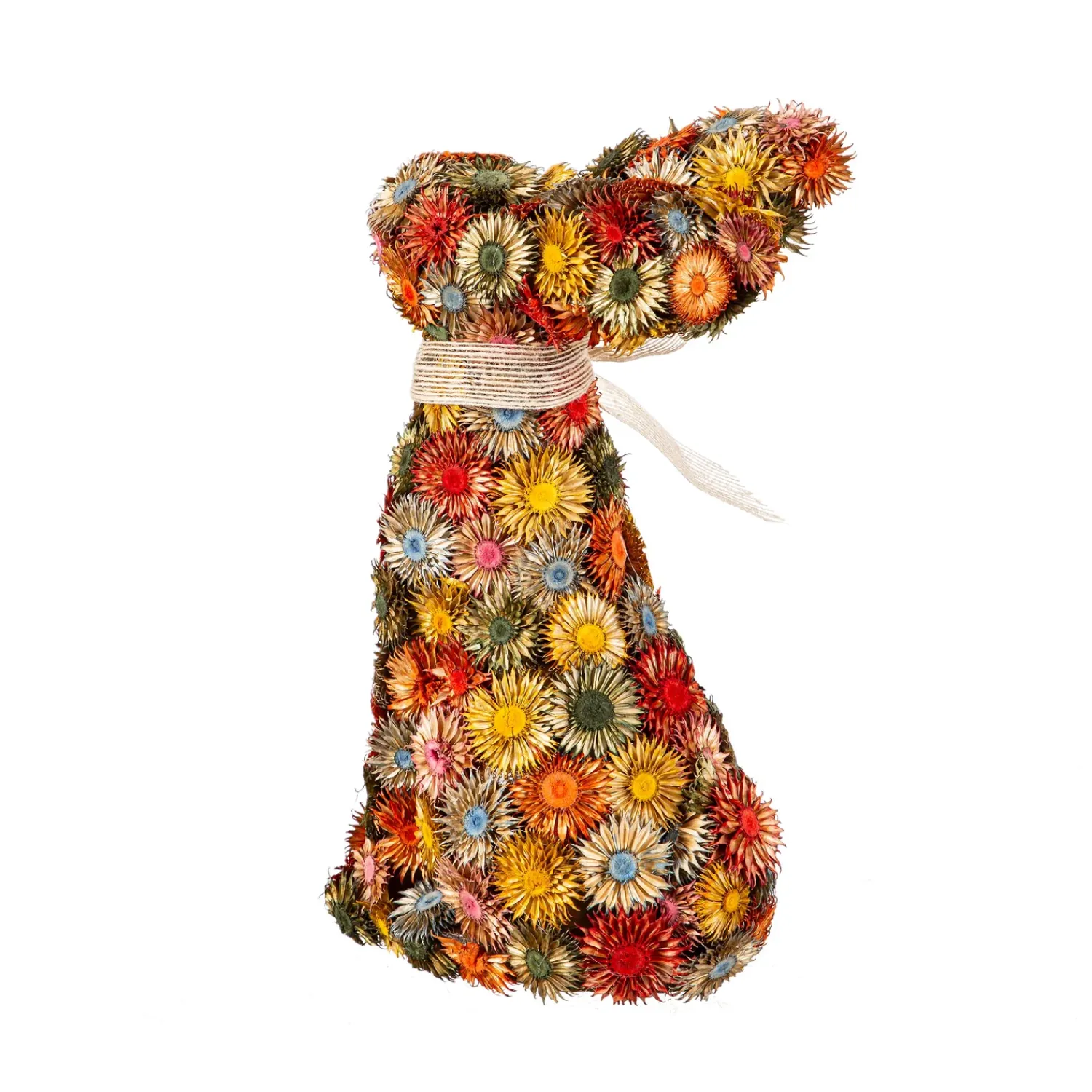 Plow & Hearth Decorative Accents>Easter Bunny Dried Floral Decor, 12"H