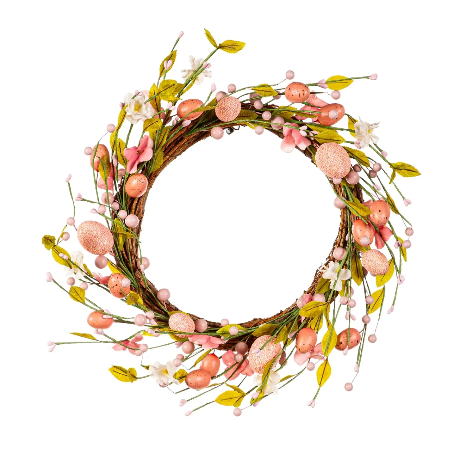 Plow & Hearth Wreaths|Faux Flowers & Plants>Easter Egg Wreath, 16"H