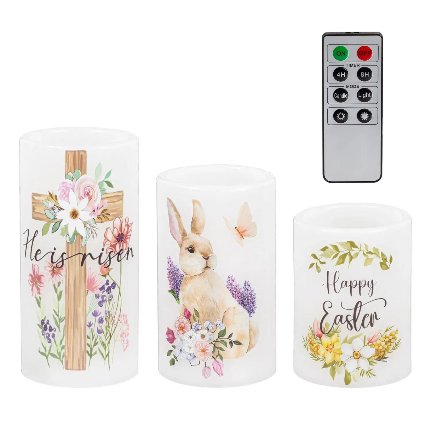 Plow & Hearth Decorative Accents|Candles & Lanterns>Easter LED Wax Candle Set