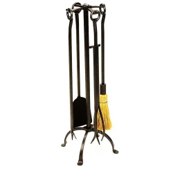 Plow & Hearth Fireplace Tool Sets>English Country 4-Piece Fireplace Tool Set In Finish Graphite