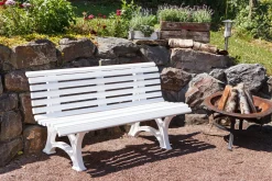 Plow & Hearth Outdoor Benches>Ergonomic Weatherproof PVC Garden Bench White