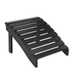 Plow & Hearth Adirondack Chairs>Eucalyptus Wood Adirondack Ottoman BlackPaint