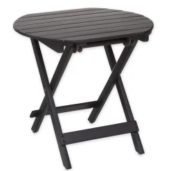 Plow & Hearth Outdoor Side Tables>Eucalyptus Wood Adirondack Side Table BlackPaint