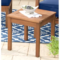 Plow & Hearth Outdoor Side Tables>Eucalyptus Wood Side Table, Lancaster Outdoor Furniture Collection - Natural